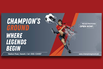 design sports billboard and signage graphics