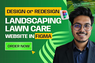 design landscaping website uiux, lawncare website uiux in figma