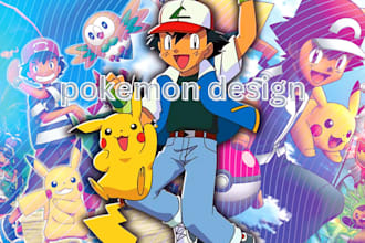 draw you as a pokemon trainer, pixel, art logo, bot, illustration, card, fakemon