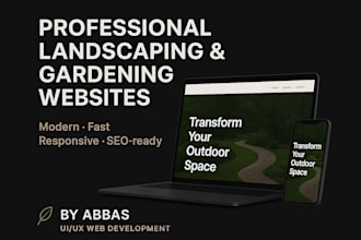 design a professional landscaping and gardening website