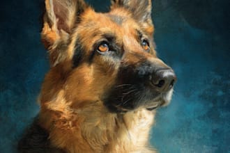 draw a digital oil painting portrait