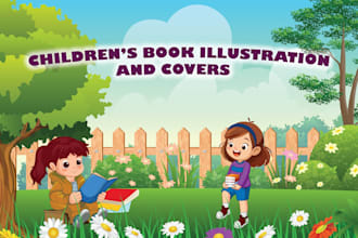 draw amazing children book illustration and kids story book illustration