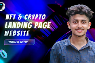 create high converting nft and crypto landing page website