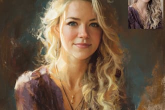 turn your photos to digital oil painting portrait
