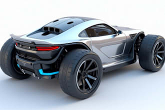 design 3d car models for rendering, printing, and vehicle projects