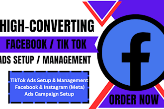 setup manage tik tok facebook meta ads campaign advertising marketing pixel setu