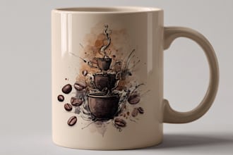 do custom mug design or coffee mug design