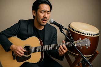 be your multi genre male singer songwriter in english spanish japanese rap song