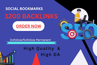 create 1200 high quality social bookmarking backlinks