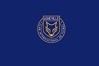design art deco soccer crest youth club logo