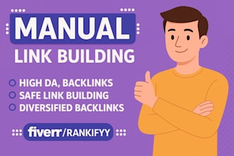 skyrocket ranking with monthly SEO backlinks high domain