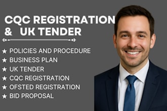 cqc registration, cqc compliant business plan, policies and procedures, ofsted