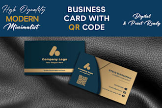 design modern minimalist luxury business card with qr code, digital, print ready