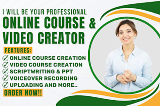 scriptwriting ppt design animation video course creation online course content
