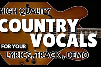 record professional country vocals for your lyrics demo or track