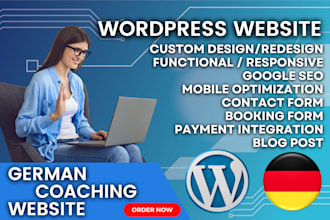develop german wordpress consultation deutsch coaching website wix mobile blog