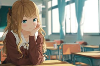 design visual novel anime character
