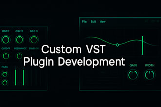develop, design, customize vst audio plugins, virtual instruments and effect