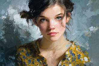 create oil painting, digital oil painting
