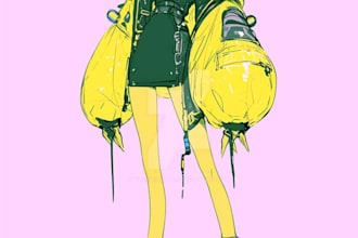 draw character concept art designs for your project