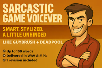 voice your sarcastic or meta game narrator