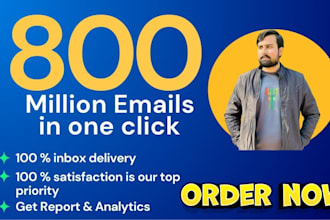 send 800 million bulk emails, bulk email blast and email campaign to inbox