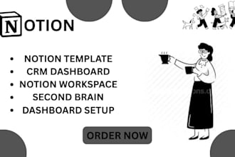 do custom notion template setup design your notion dashboard notion expert