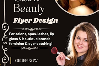 design custom beauty flyers, gift vouchers and salon price lists that pop