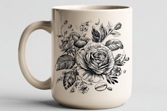 create an custom mug design or coffee mug design