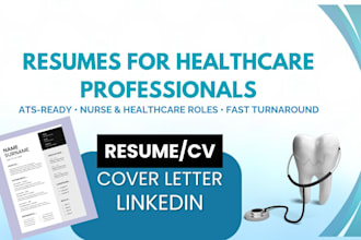 create an ats resume and cover letter for healthcare jobs