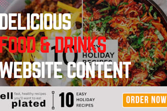 write you food, drink, restaurant or bar SEO website content