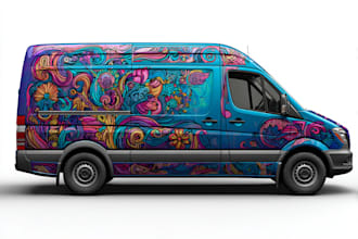 design awesome car, van, vehicle wrap design
