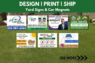 design and ship yard signs and car magnets