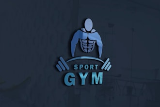 design gym, sports, fitness, health and clothing brand logo in 24hr