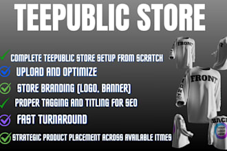 create, setup and optimize your teepublic and design product