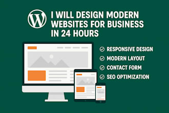 design a modern and responsive business website in 24 hours