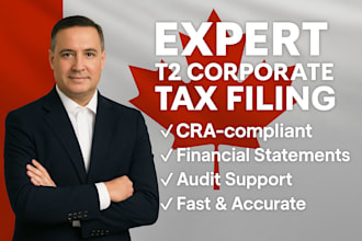 prepare cra compliant t2 corporate tax filing for canadian small business