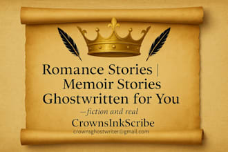 ghostwrite 1 romance or real life story for you