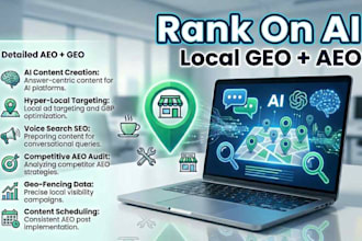 create aeo and GEO optimized content to rank your local business on ai search