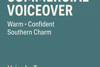 record a professional commercial voiceover with warmth and personality