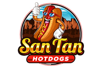 quality hot dog logo with my own creative thinking