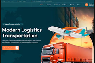 build logistic website towing service website trucking, freight, cargo website