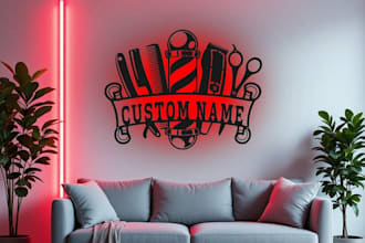 create modern cosmetic beauty hair salon barber shop and skin care logo