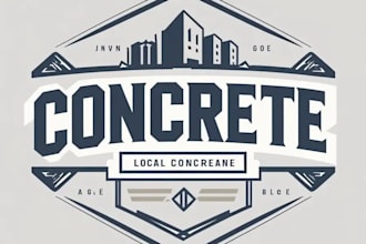design a classic and timeless logo for your local concrete brand