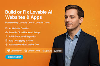 build or fix lovable ai website and app with lovable dev, lovable cloud backend