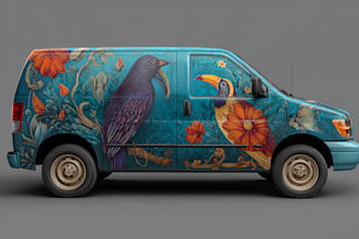 do car wrap, magnet, vehicle branding, food truck