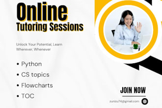 teach you python basics, cs topics, dld concepts