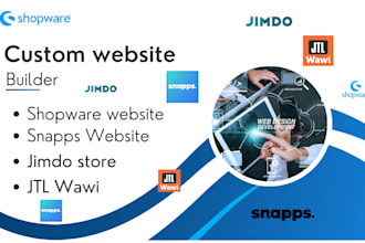 build jtl website jimdo store redesign shopware ecommerce website snapps website