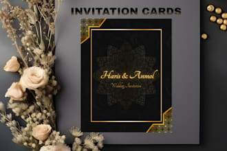 design beautiful wedding invitation and custom event cards