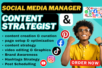 be your social media manager and marketing content strategist
